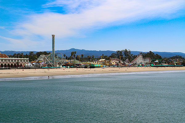 The beach at Santa Cruz