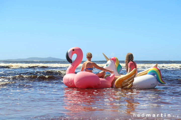 Bronwen & Jacqui still happily floating out to sea