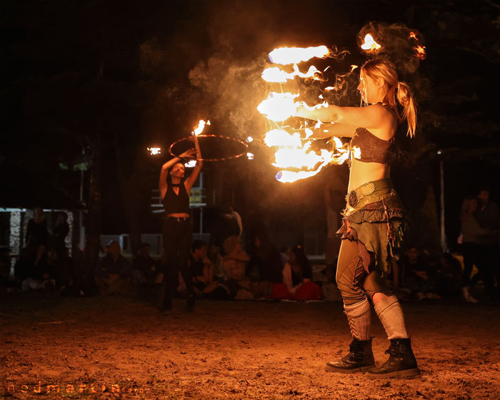 Burleigh Bongos and Fire-twirling