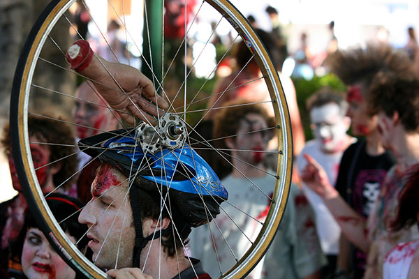 Zombie cyclist