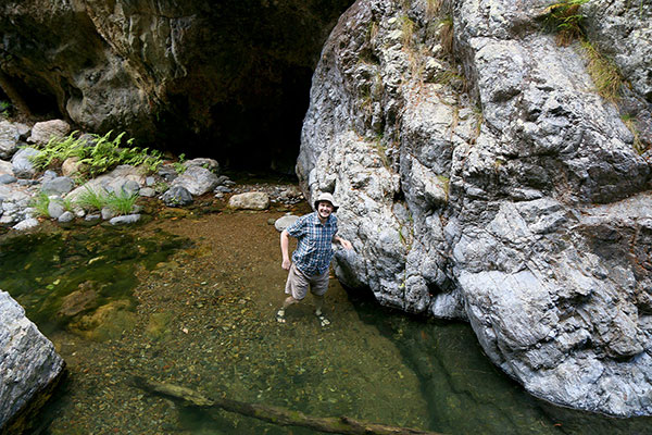 Ned getting wet