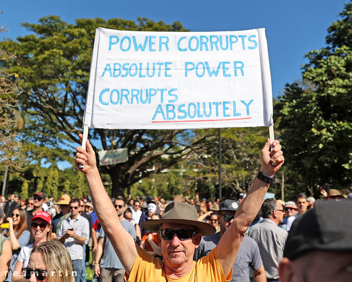 Freedom Rally, Brisbane Botanic Gardens