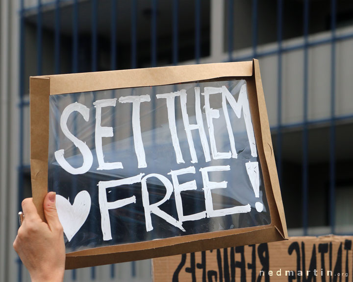 Free the Refugees Rally, Kangaroo Point, Brisbane