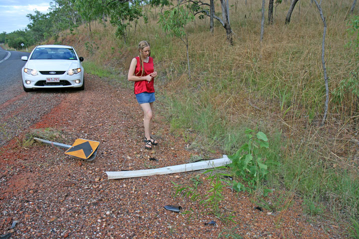 Bronwen, Car accident, Litchfield National Park, Northern Territory