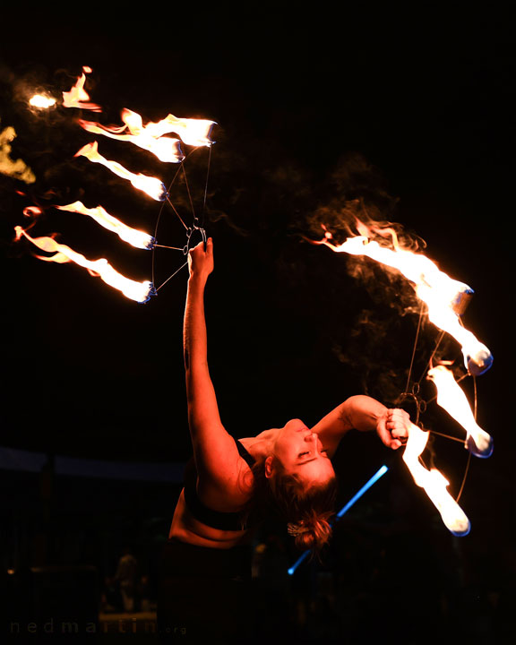 Fire twirling at Burleigh Bongos