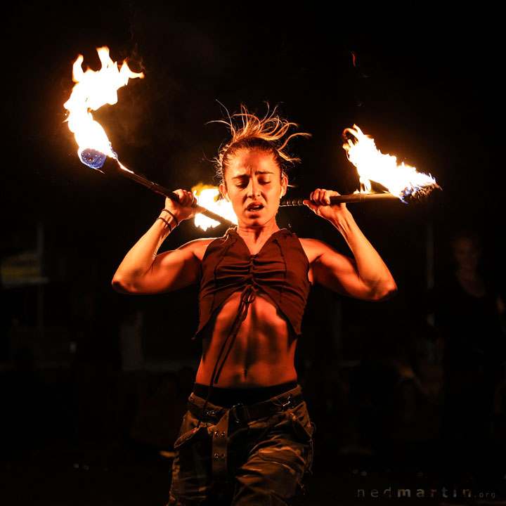 Burleigh Bongos and Fire-twirling