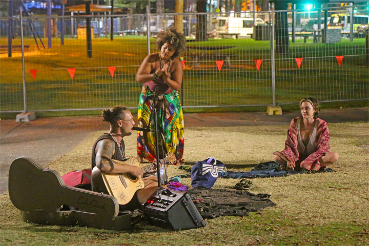 Burleigh Bongos and Fire Twirling