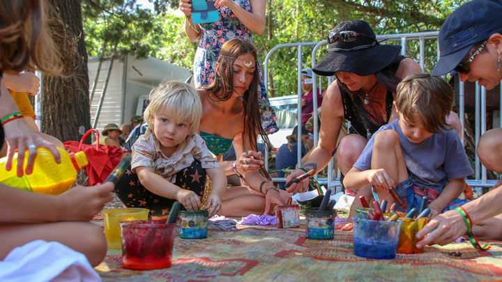 Kids Space – Tie Dye Magic, Island Vibe Festival 2018, Stradbroke Island