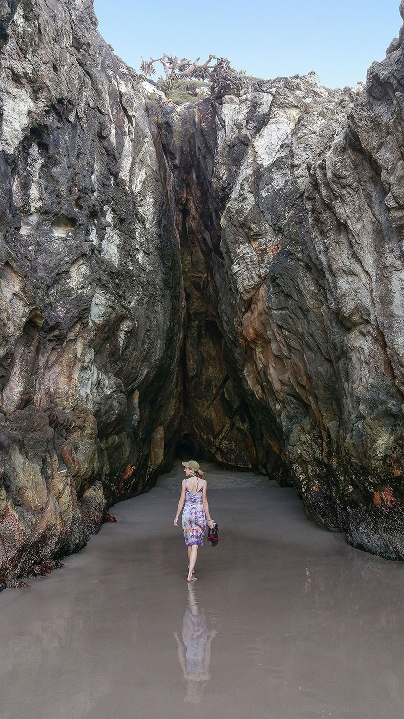 Bronwen in the mystical low tide cave