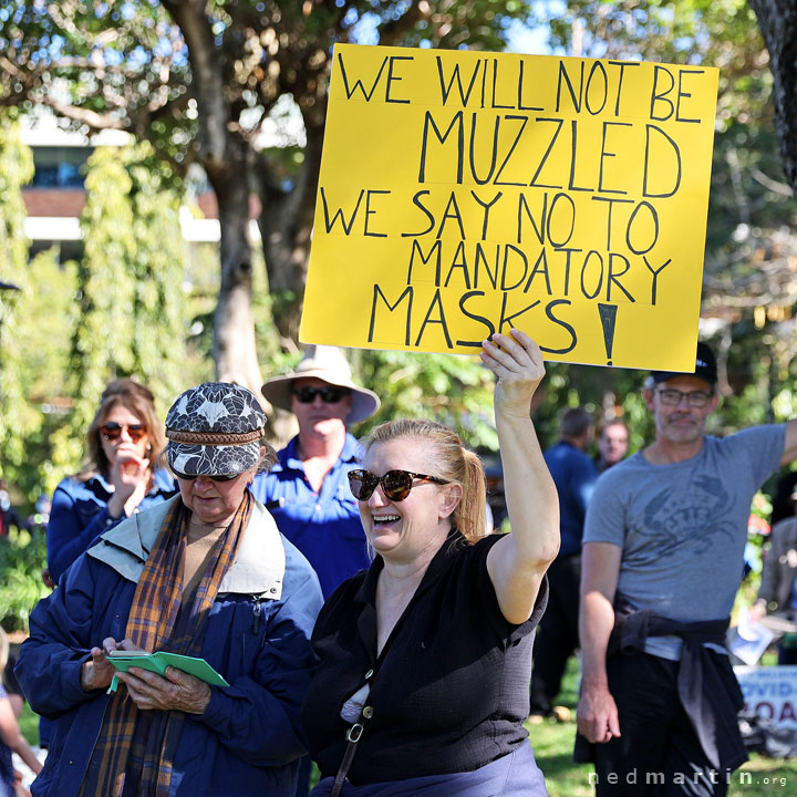 Freedom Rally, Brisbane Botanic Gardens