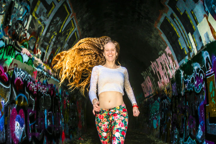 Bronwen at Ernest Junction Tunnel