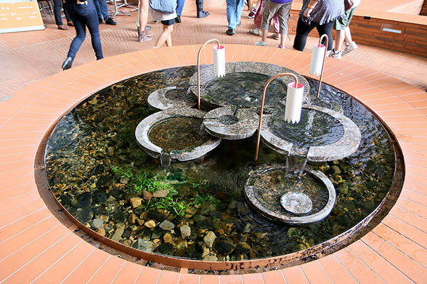 A fancy fountain at the Translational Research Institute