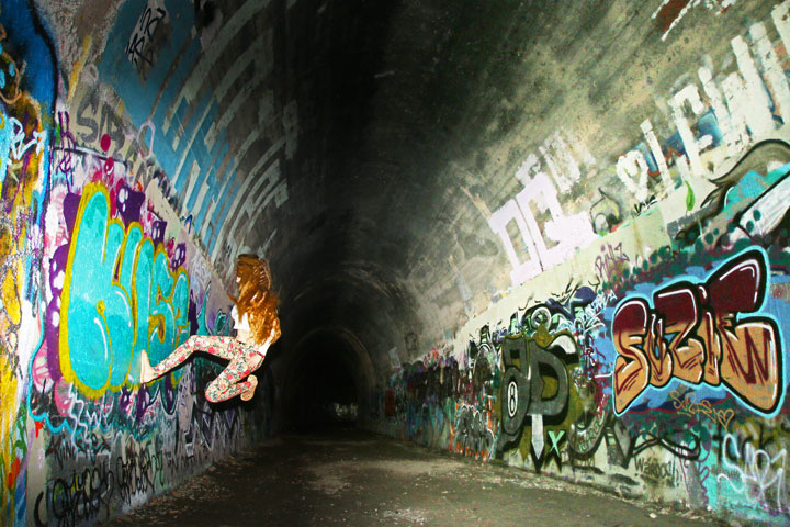 Bronwen at Ernest Junction Tunnel