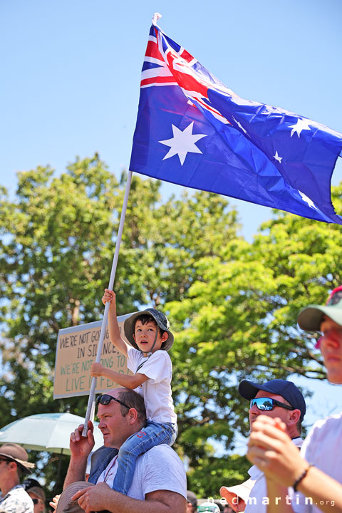 Freedom Rally, Brisbane Botanic Gardens