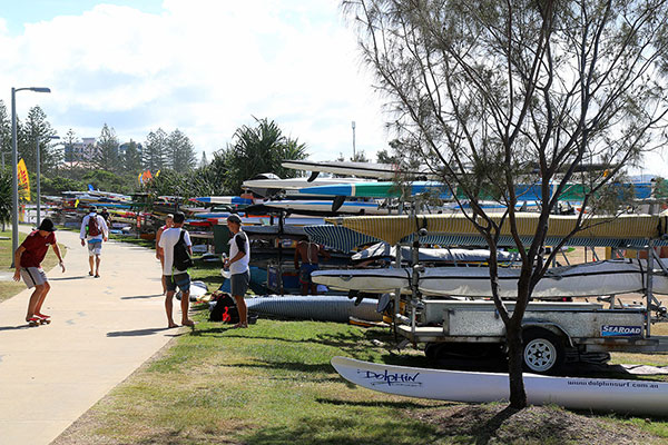 There were a lot of kayaks