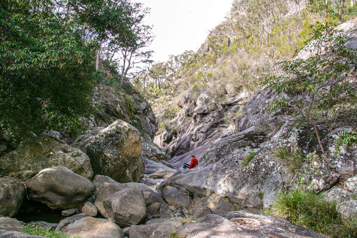 Clint at Upper Portals, Mt Barney