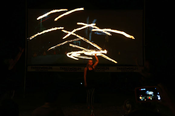 Fire twirling