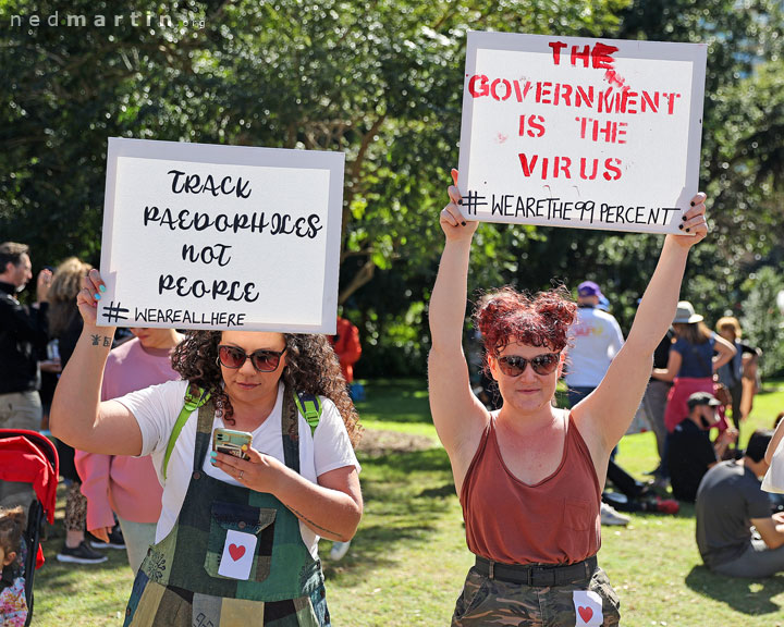 Freedom Rally, Brisbane Botanic Gardens