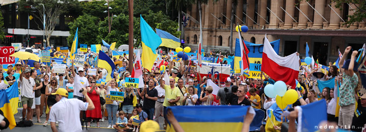 Stand With Ukraine Protest, King George Square, Brisbane