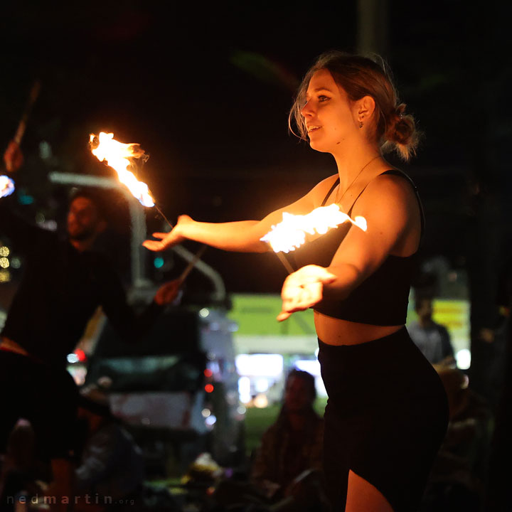 Fire Twirling at Burleigh Bongos