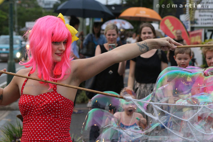 Miss Bubbles at the Paddington Christmas Fair