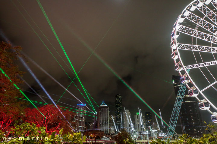 Sunsuper Night Sky Lasers, South Bank, Brisbane