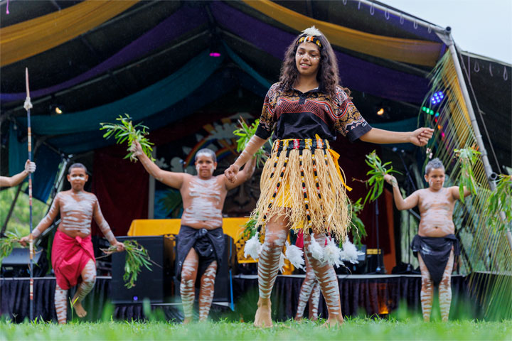 Quandamooka Dancers, Micro Island Vibe Festival, Stradbroke Island