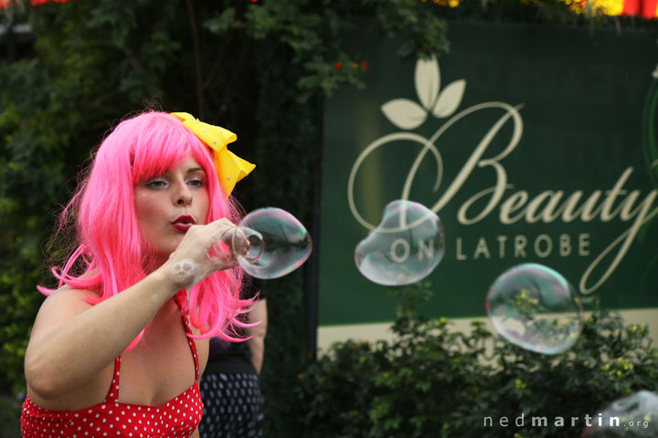 Miss Bubbles at the Paddington Christmas Fair