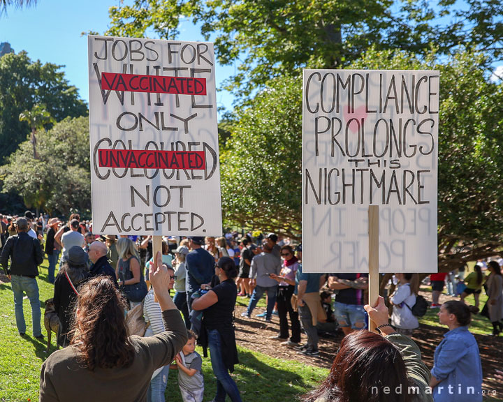 Freedom Rally, Brisbane Botanic Gardens