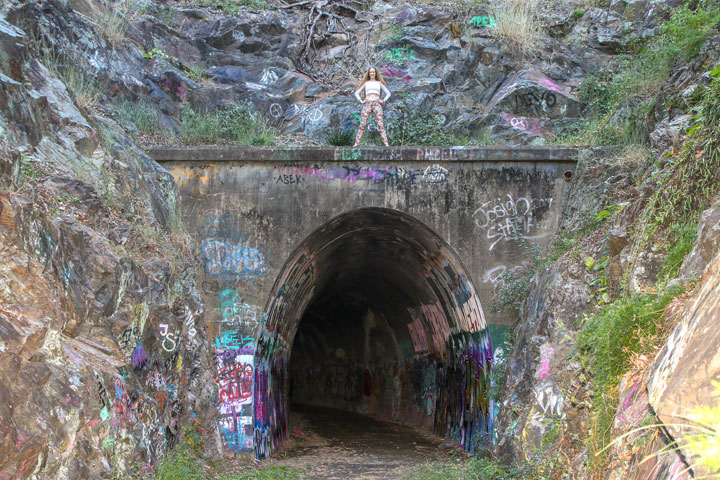 Bronwen at Ernest Junction Tunnel