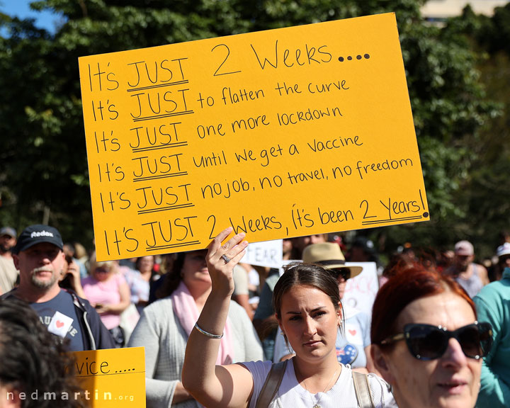 Freedom Rally, Brisbane Botanic Gardens