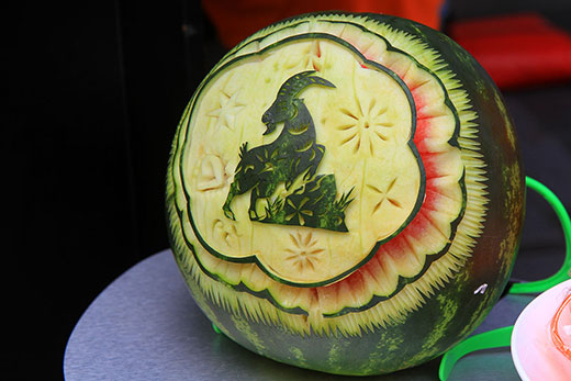 Watermelon Carvings at Chinatown Mall