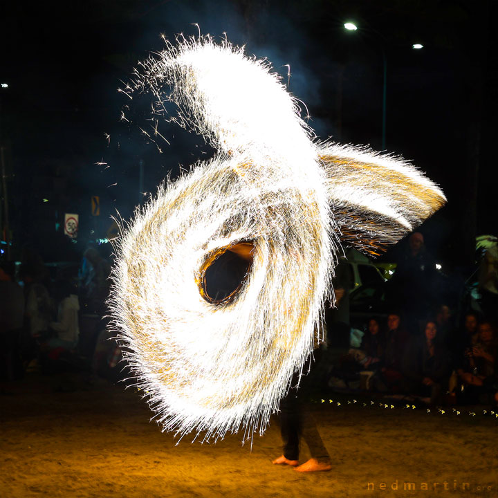 Fire Twirling at Burleigh Bongos