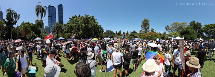 Freedom Rally, Brisbane Botanic Gardens