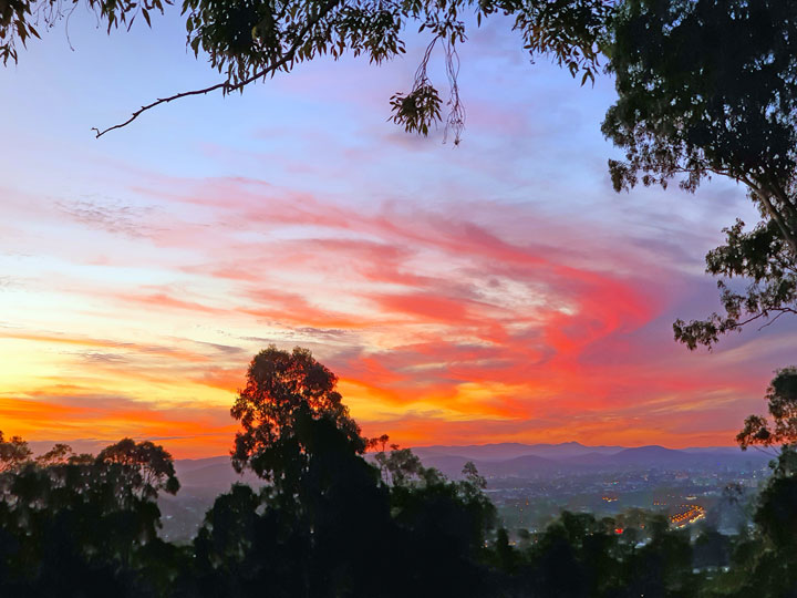 Sunset from the top of Mt Gravatt