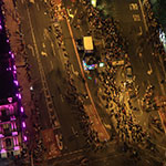 The Riverfire crowds from the 33rd floor of the Brisbane Square building