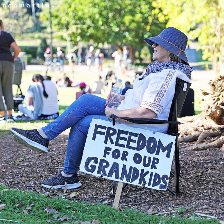 Freedom Rally, Brisbane Botanic Gardens