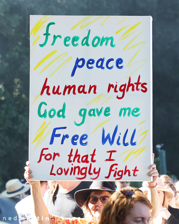 Freedom Rally, Brisbane Botanic Gardens