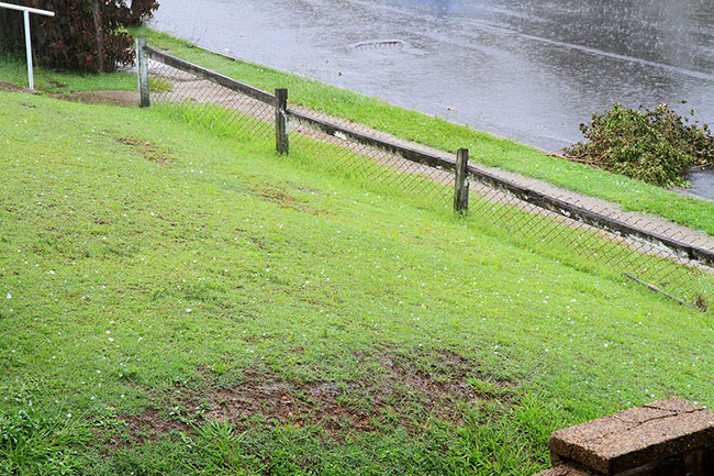Hail in the neighbour’s yard