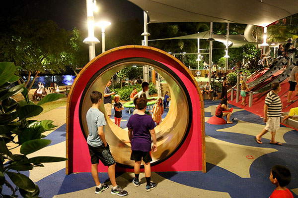 A real human hamster wheel at Southbank