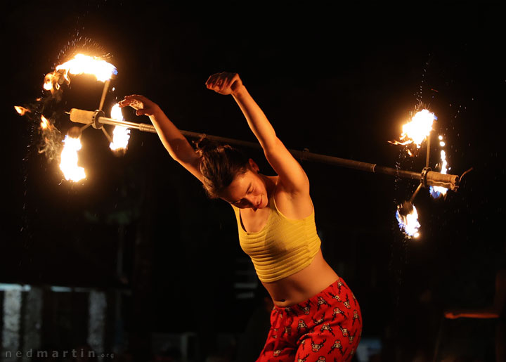 Burleigh Bongos and Fire-twirling