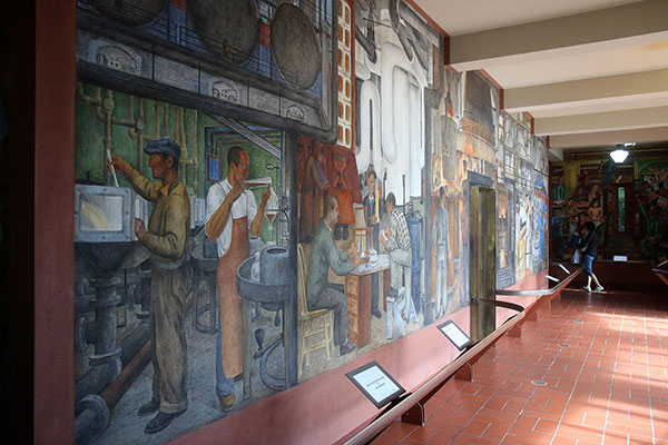 A mural inside Coit Tower