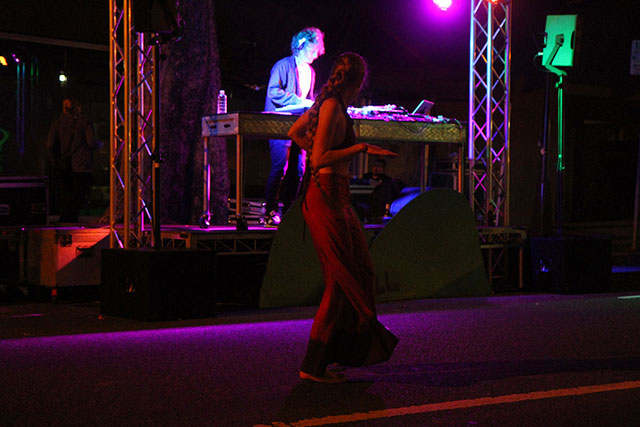 Bronwen dancing to Sampology at Spring Hill Alive Festival