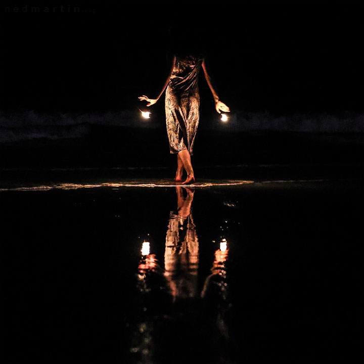 Fire twirling at Burleigh Bongos