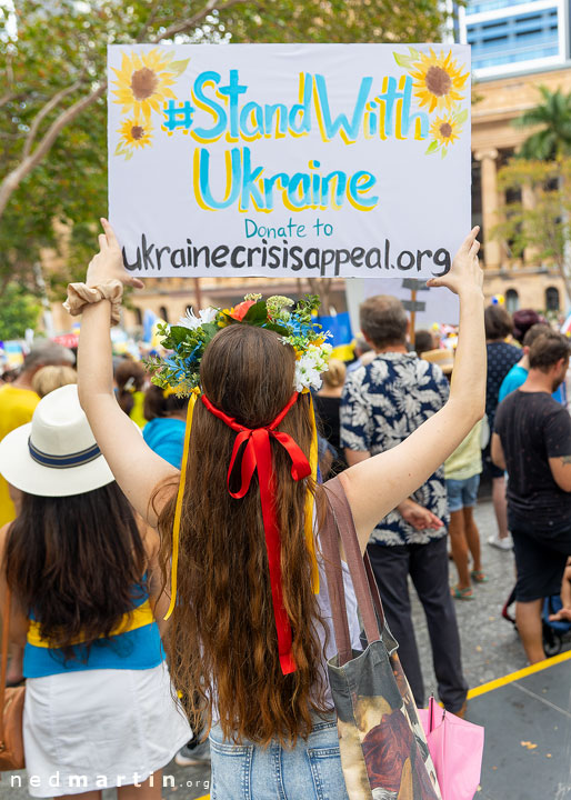 Stand With Ukraine Protest, King George Square, Brisbane