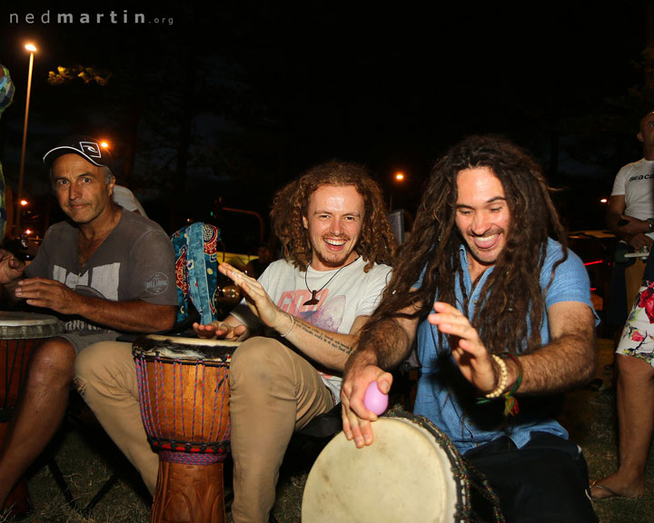 The hairy part of Fat Picnic — with Graham Ashley & Hughie Doherty at Justins Park, Burleigh Heads