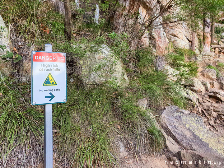 Danger: High risk of rockfalls