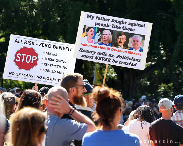 Freedom Rally, Brisbane Botanic Gardens