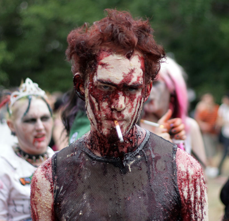 Zombie with lots of makeup