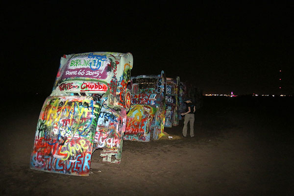Bronwen and the Cadillac Ranch